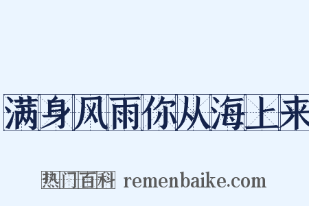 满身风雨你从海上来是什么意思的图片